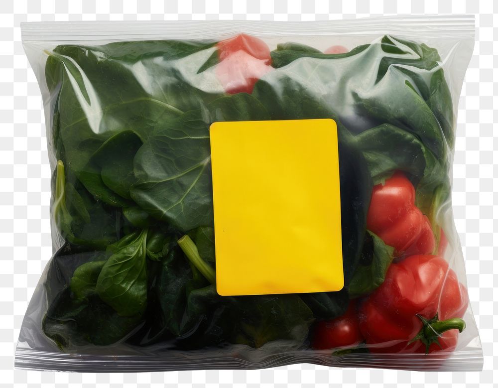 PNG Vegetable plastic packaging spinach plant food.