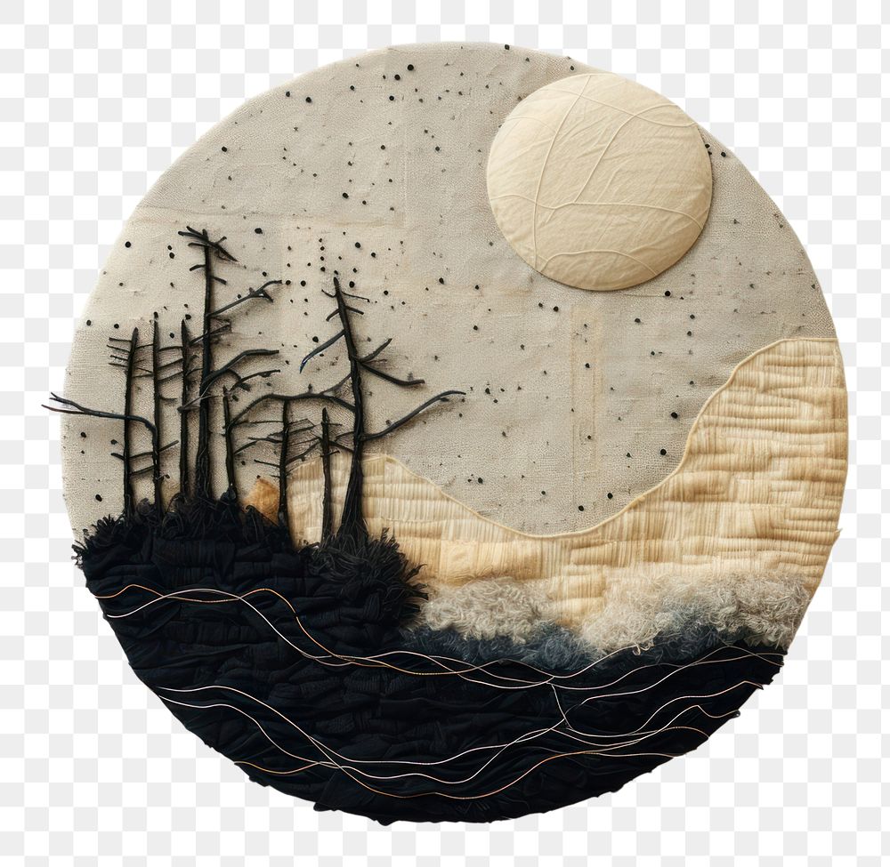 PNG Minimal moon landscape art creativity painting.