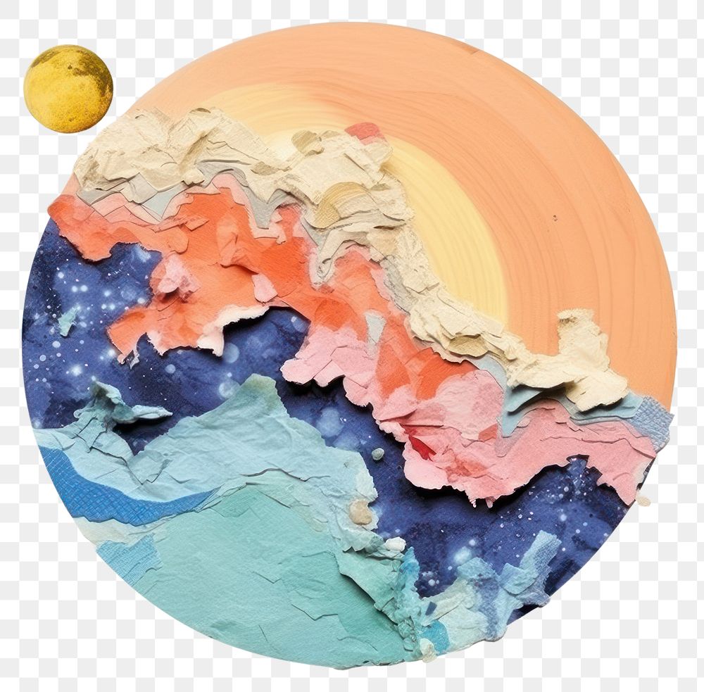 PNG Planet planet art painting.