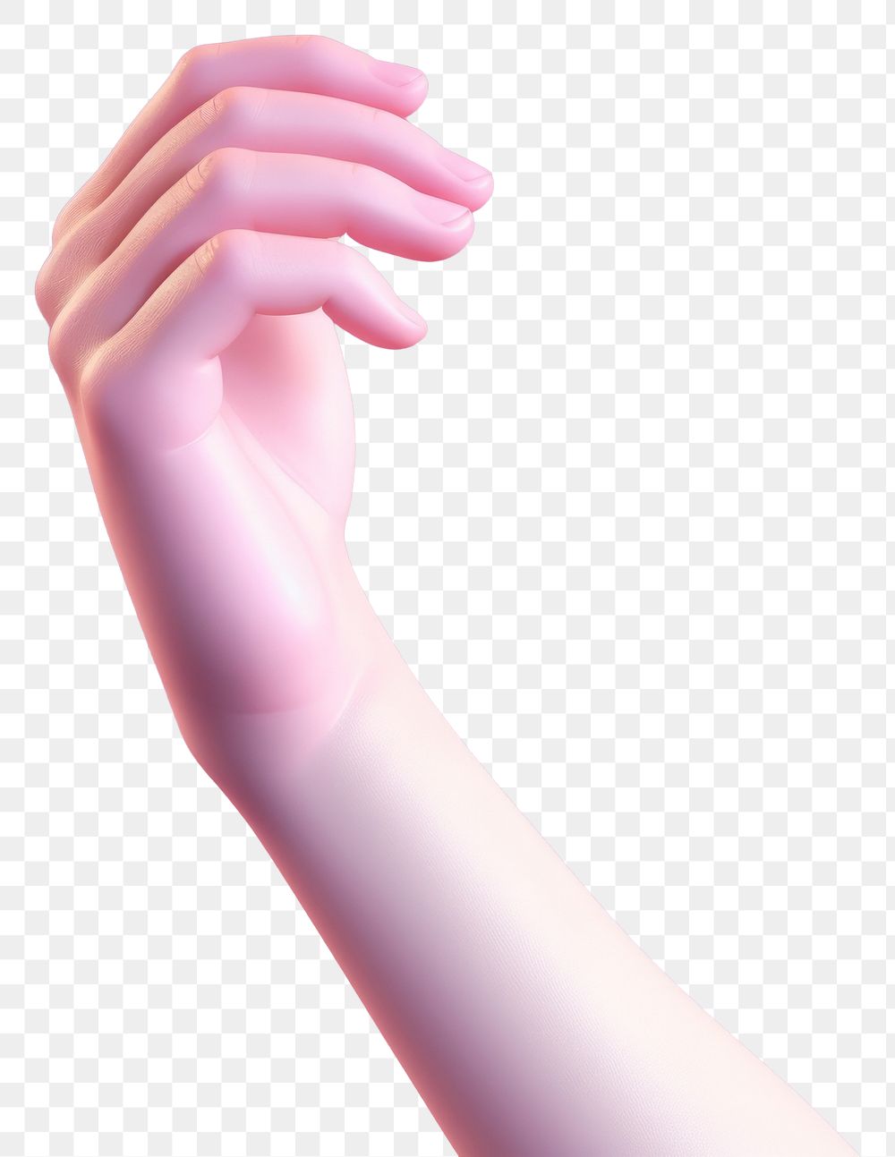 PNG Arm with hand finger purple person.