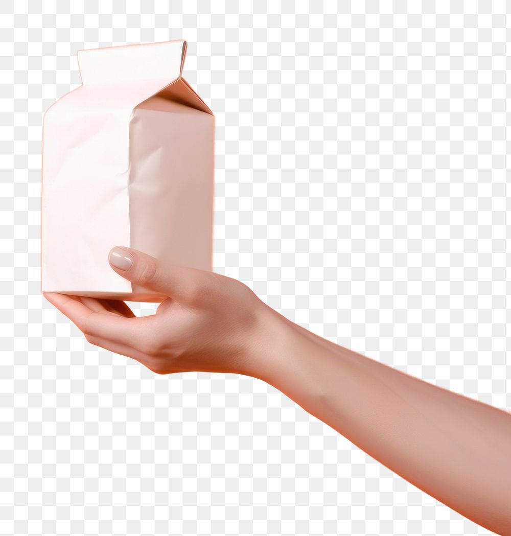 PNG Food packaging holding paper hand.