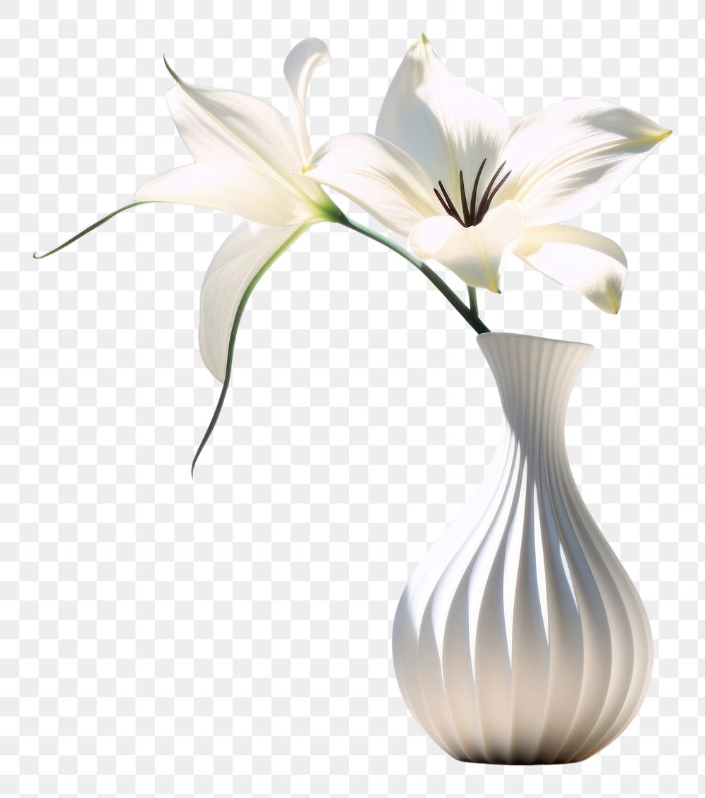 PNG Flower vase plant white.