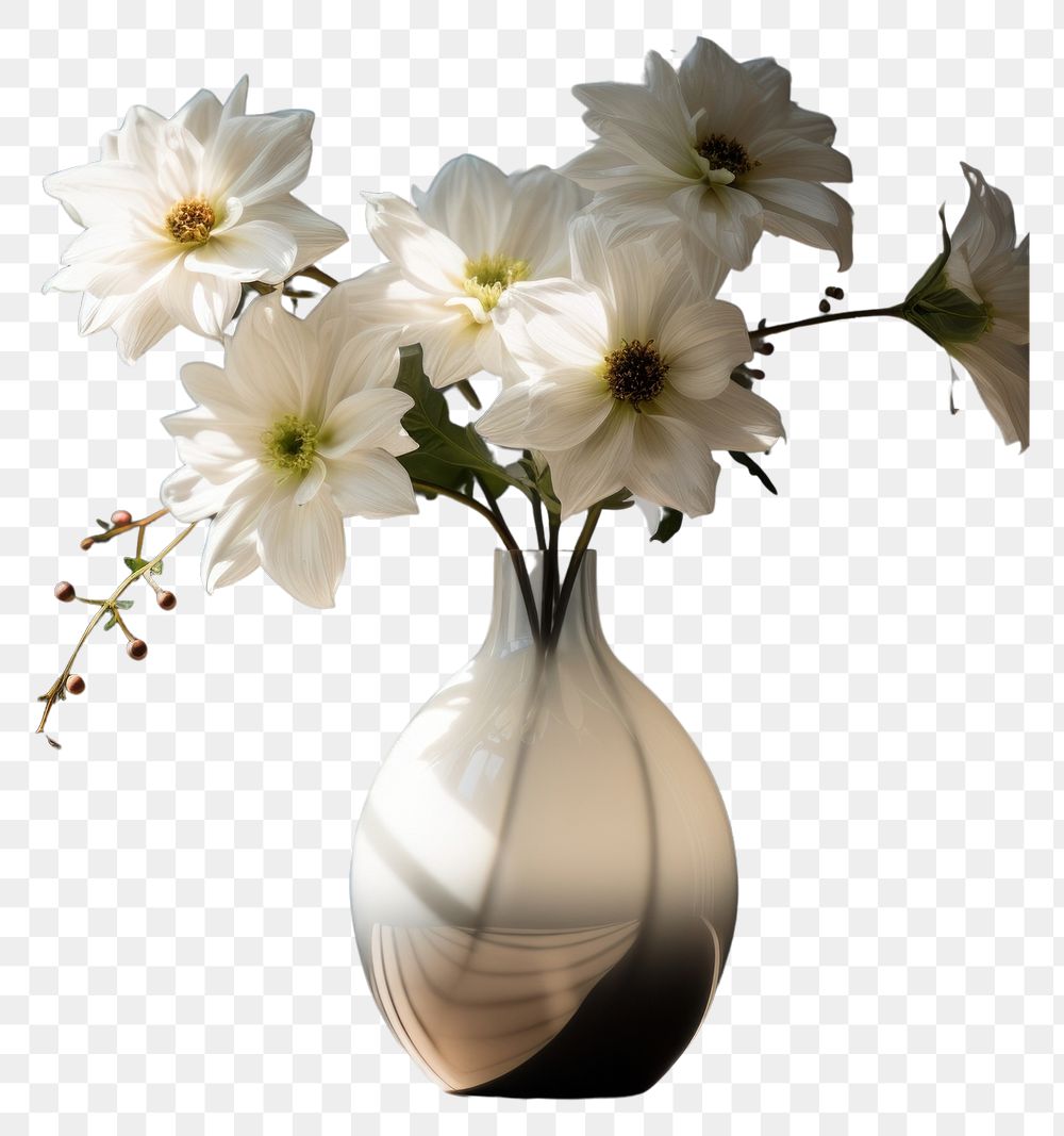 PNG Flower vase plant petal.
