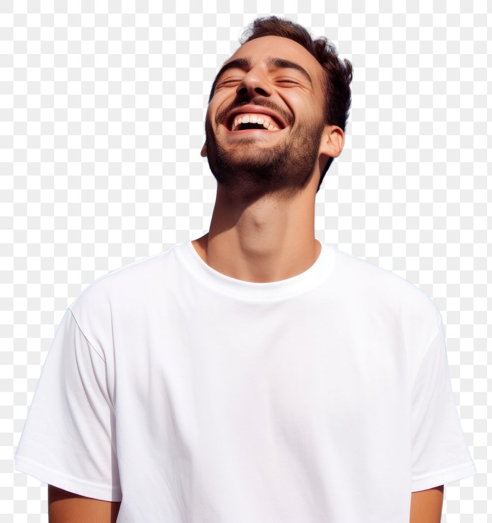 PNG Laughing t-shirt flower smile.