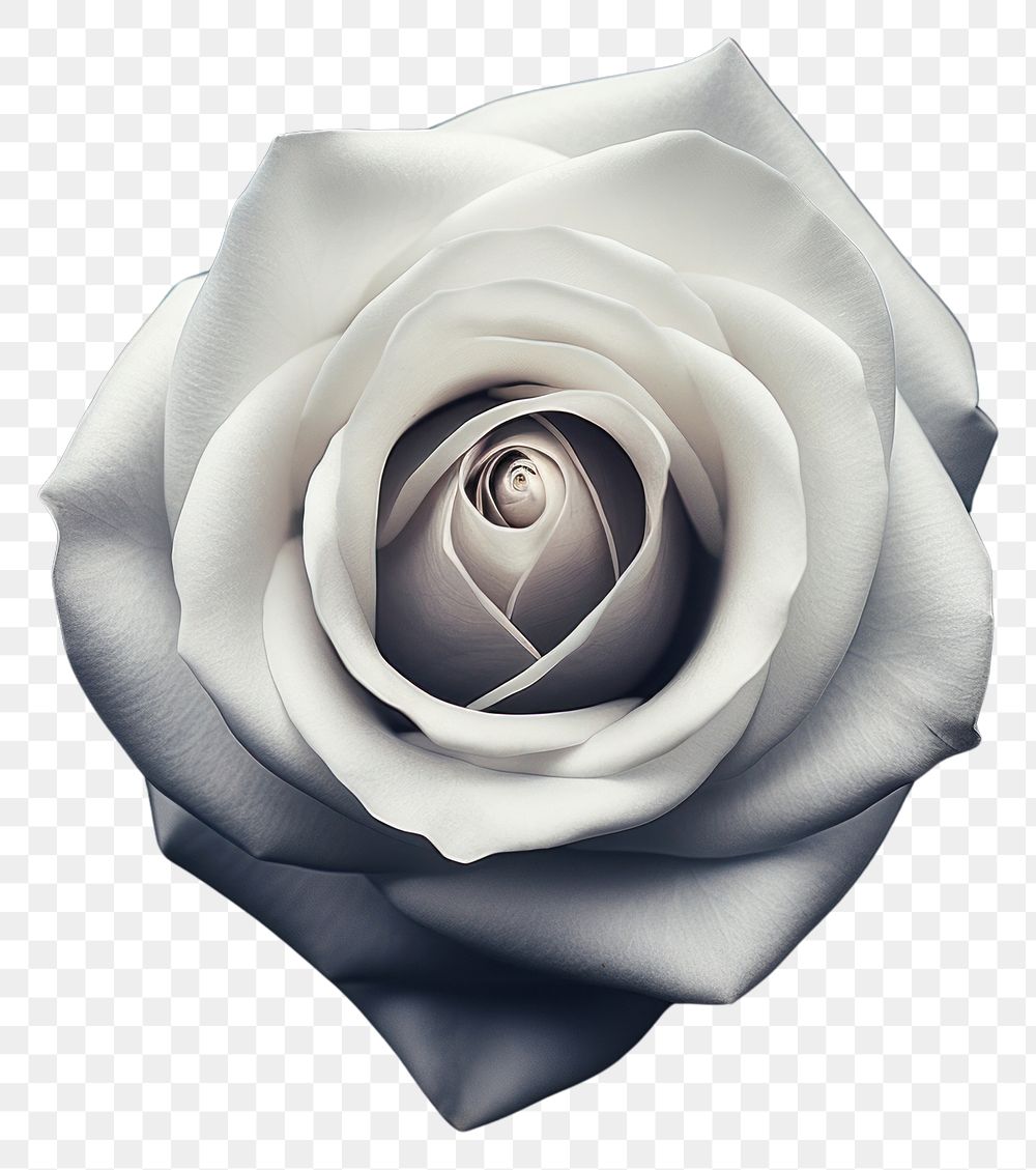 PNG Top view of white rose flower petal plant inflorescence. AI generated Image by rawpixel.