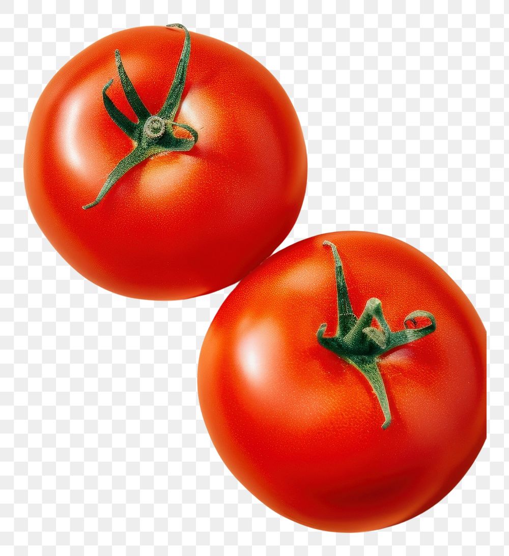 PNG  Two red tomato sitting on the table vegetable plant food. AI generated Image by rawpixel.