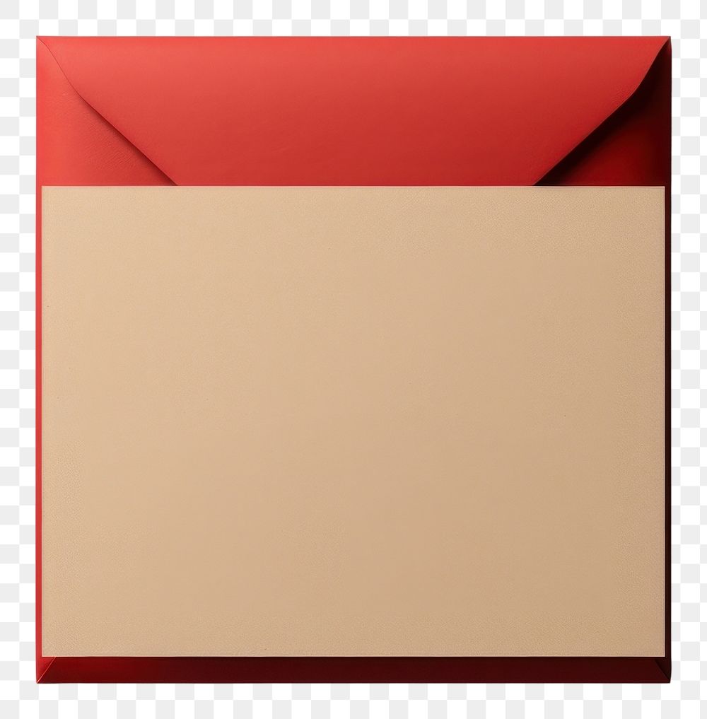 PNG  Red packaging mockup paper mail box.