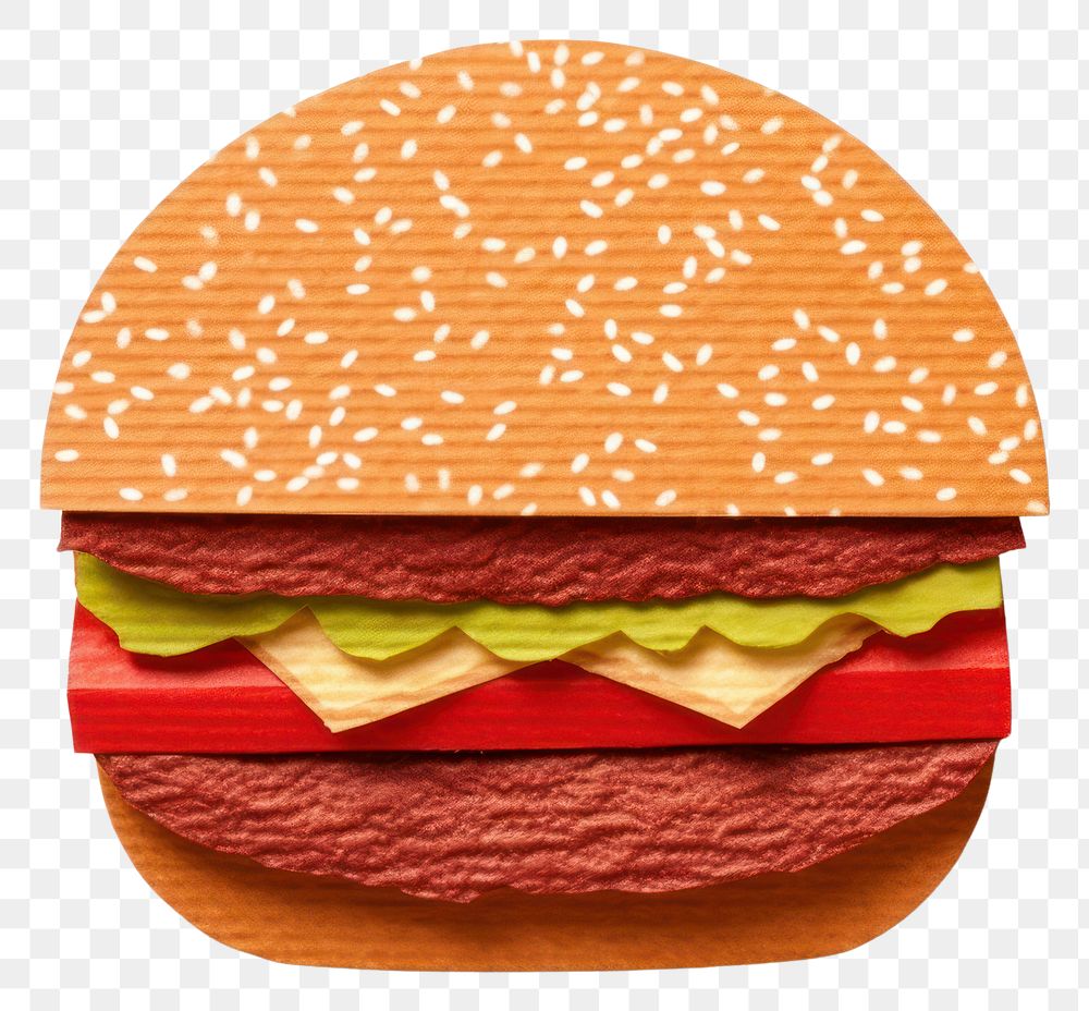 PNG Burger burger food white background.