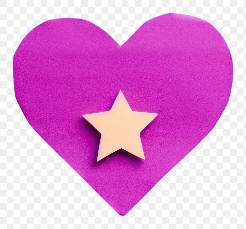 PNG Heart and star in purple symbol magenta violet. AI generated Image by rawpixel.
