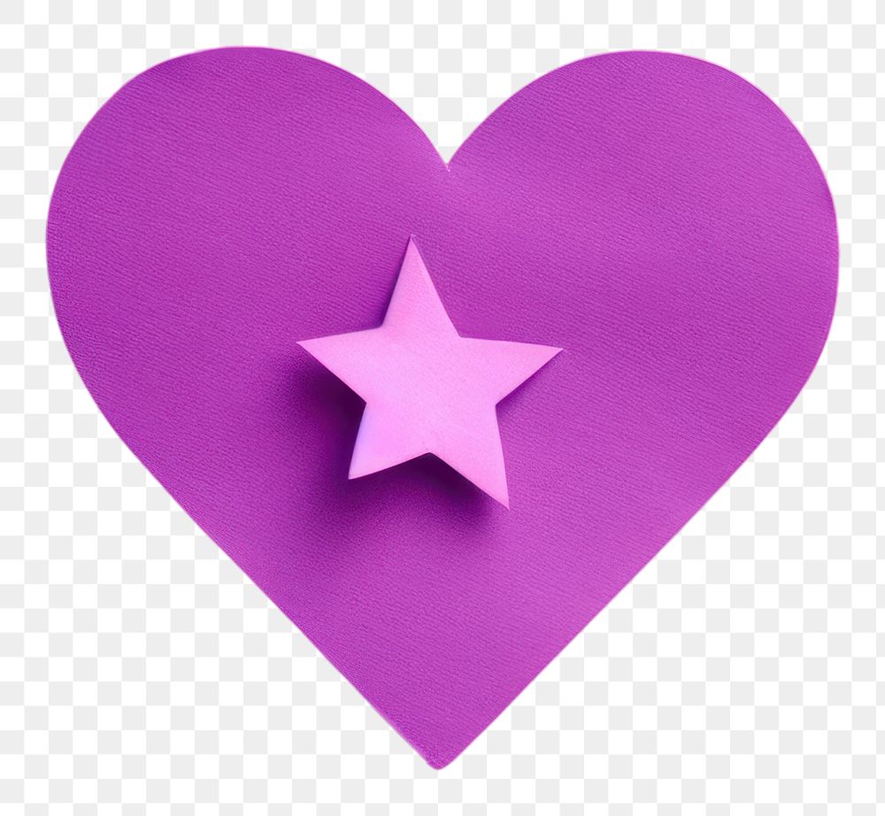 PNG Heart and star in purple symbol creativity magenta. AI generated Image by rawpixel.