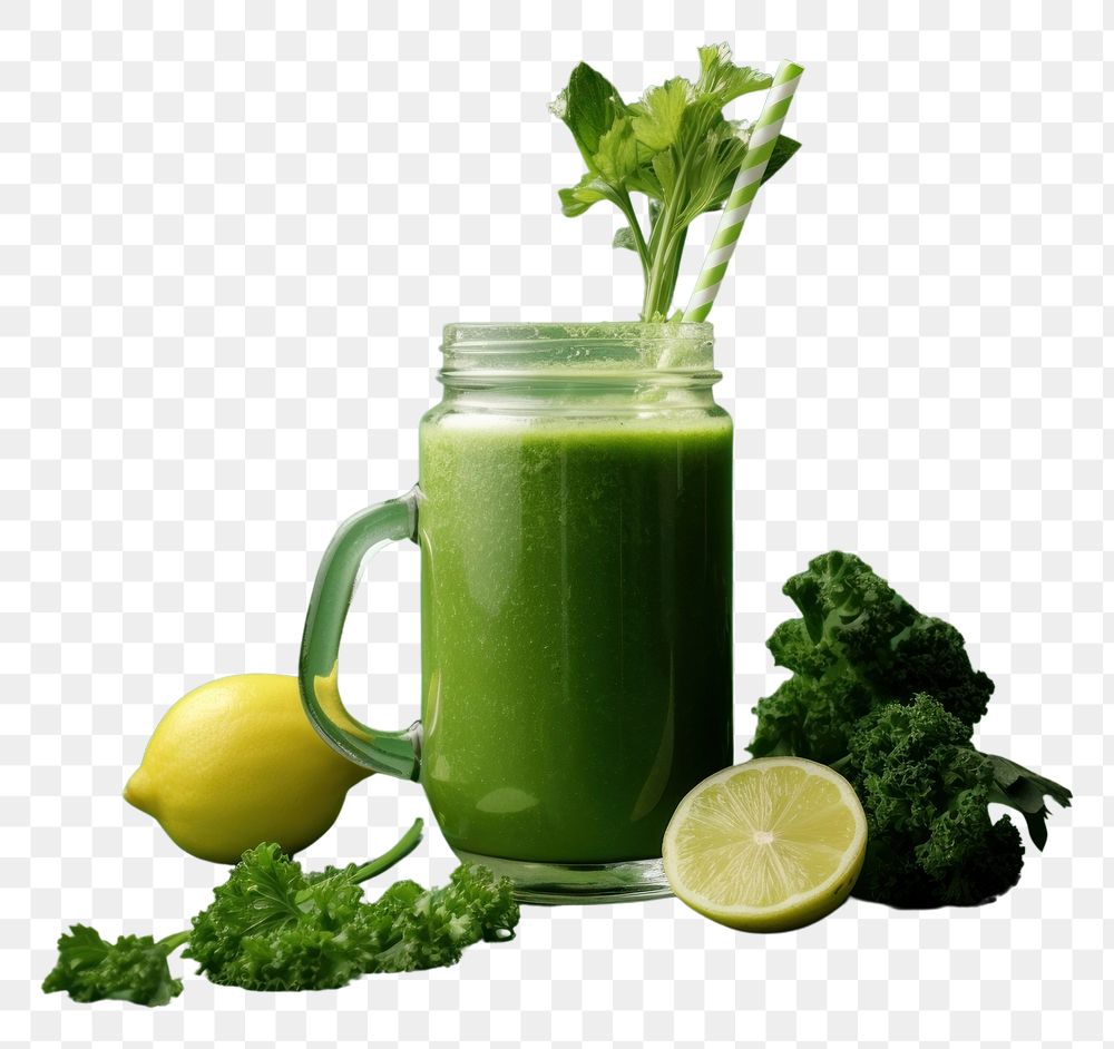 PNG Smoothie green vegetable juice.