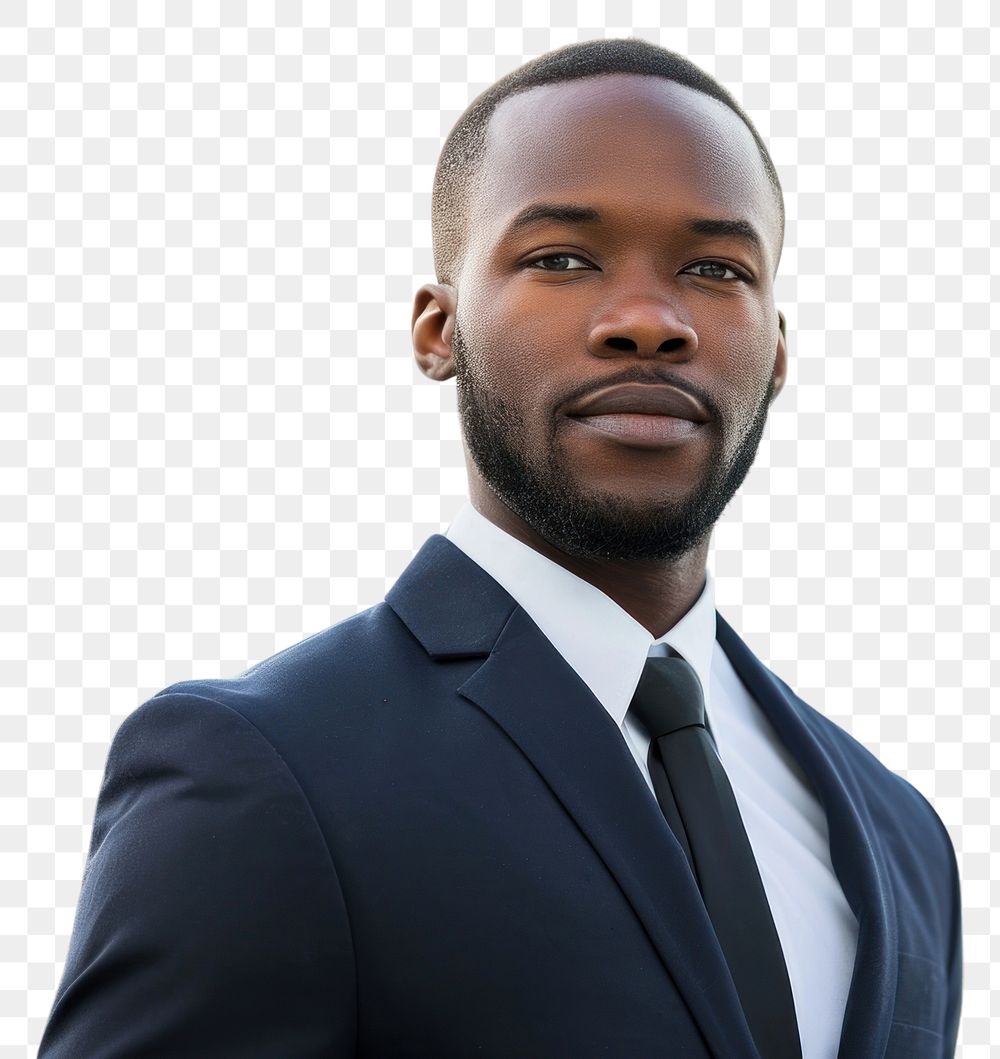 PNG  Affrican american businessman portrait blazer adult.
