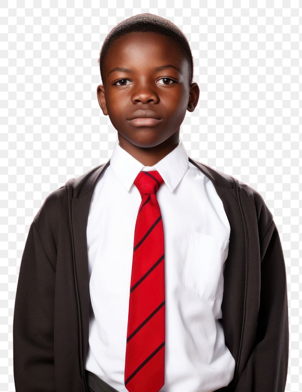 PNG  African student portrait necktie photo.