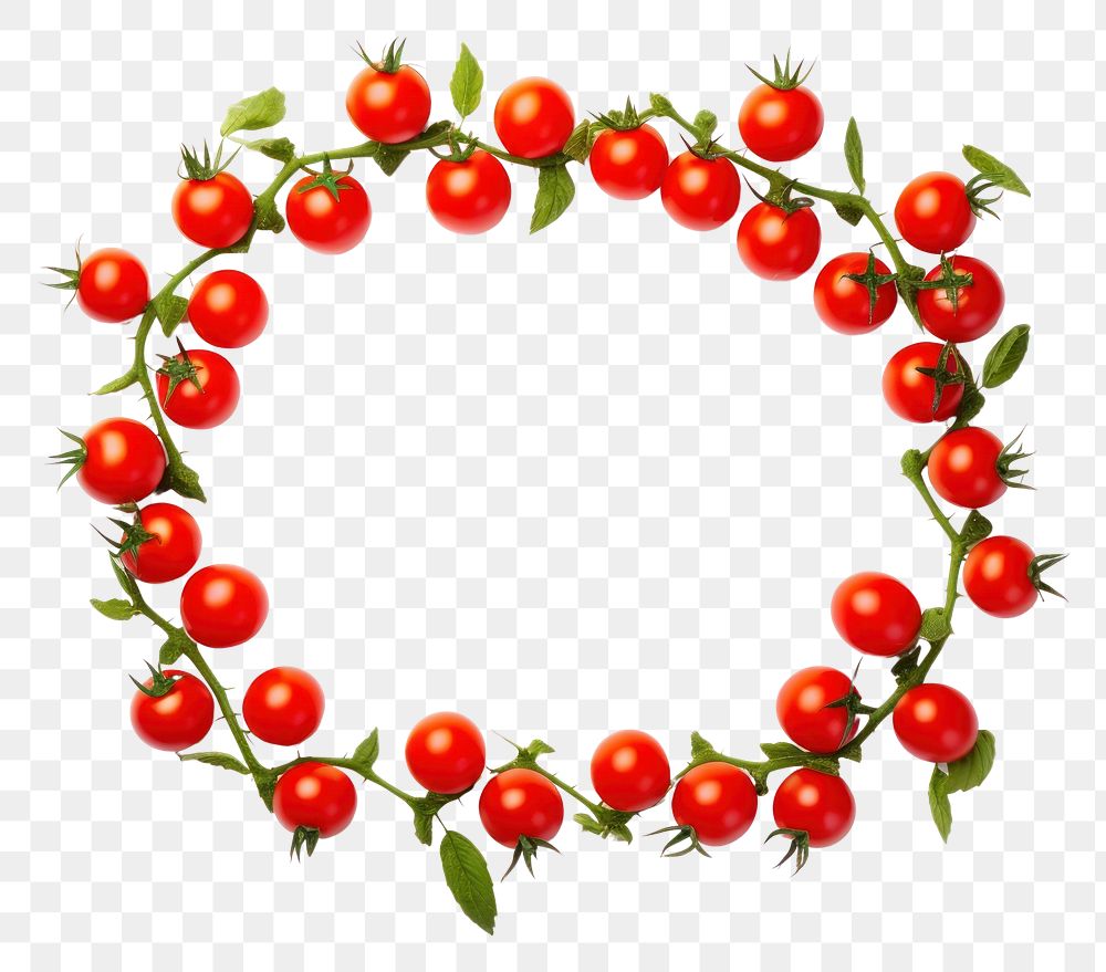 PNG Cherry tomato frame border vegetable plant food.