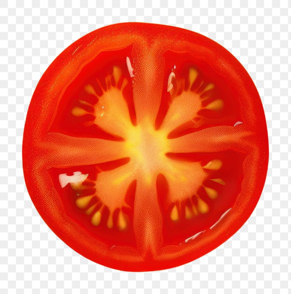 PNG Cherry tomato slice freshness vegetable circle.