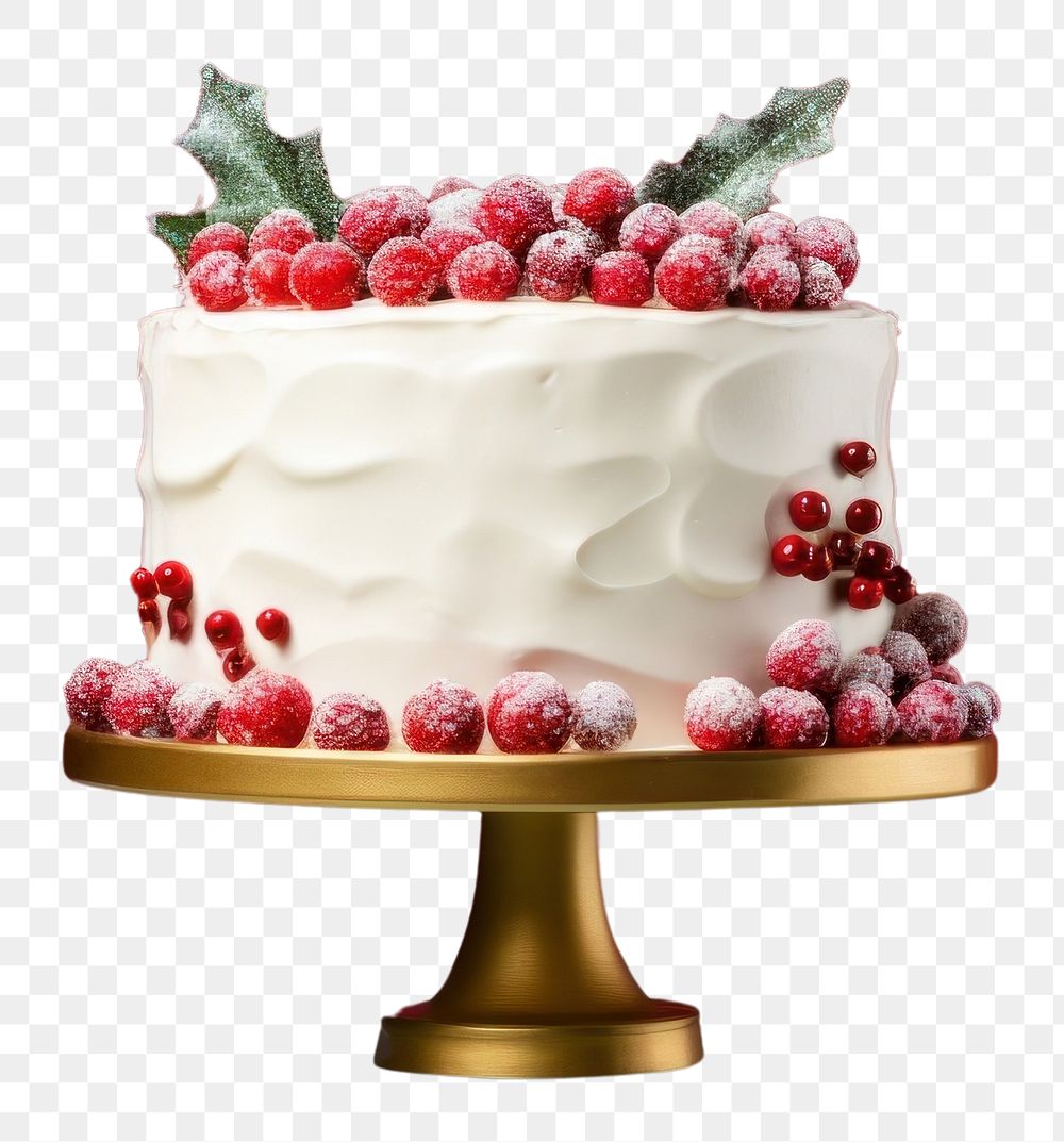 PNG Christmas cake raspberry christmas dessert.