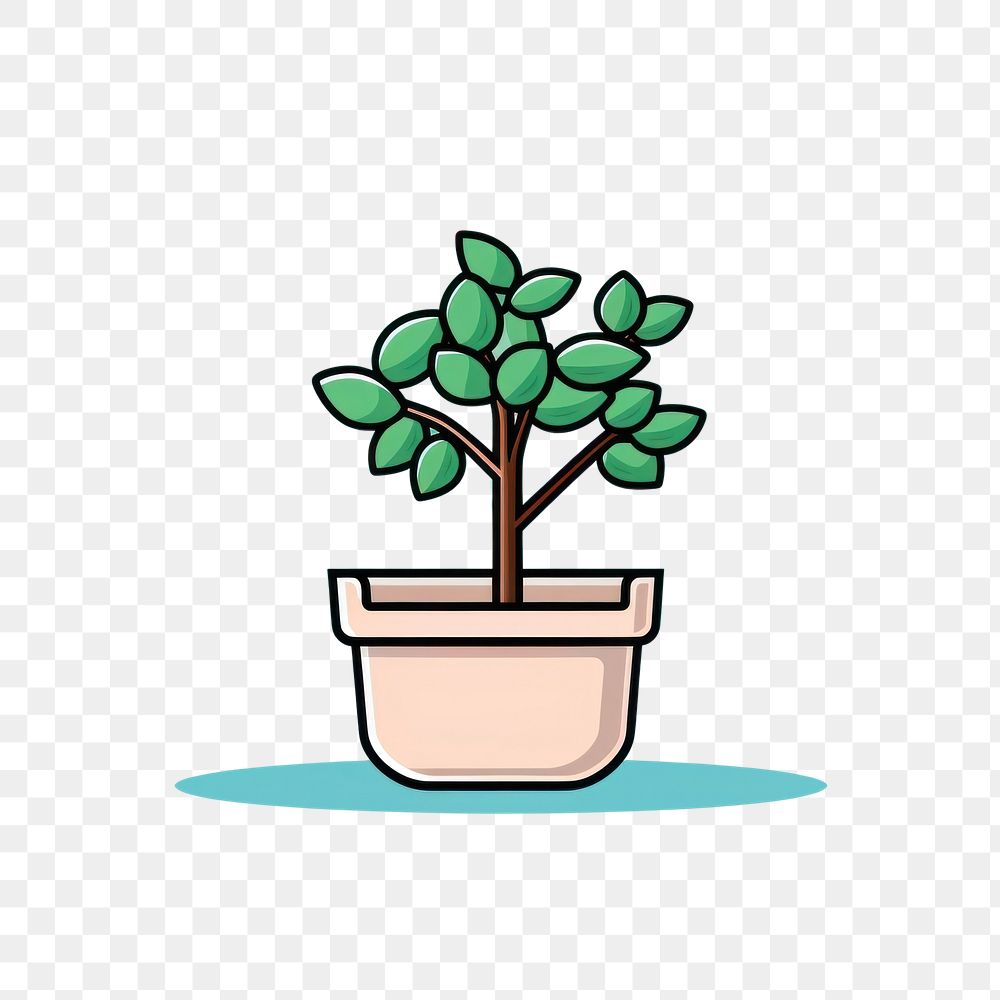 PNG Tree pot bonsai plant leaf.