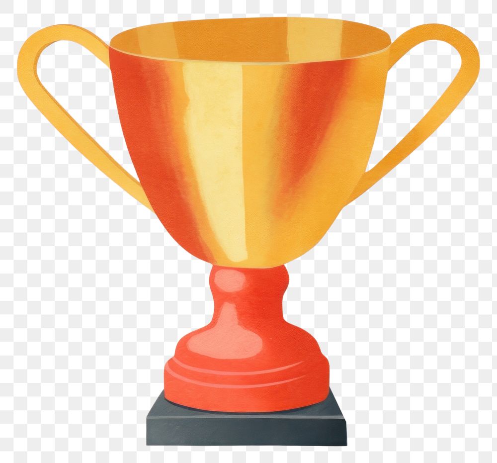 PNG  A golden trophy cup art achievement refreshment. AI generated Image by rawpixel.