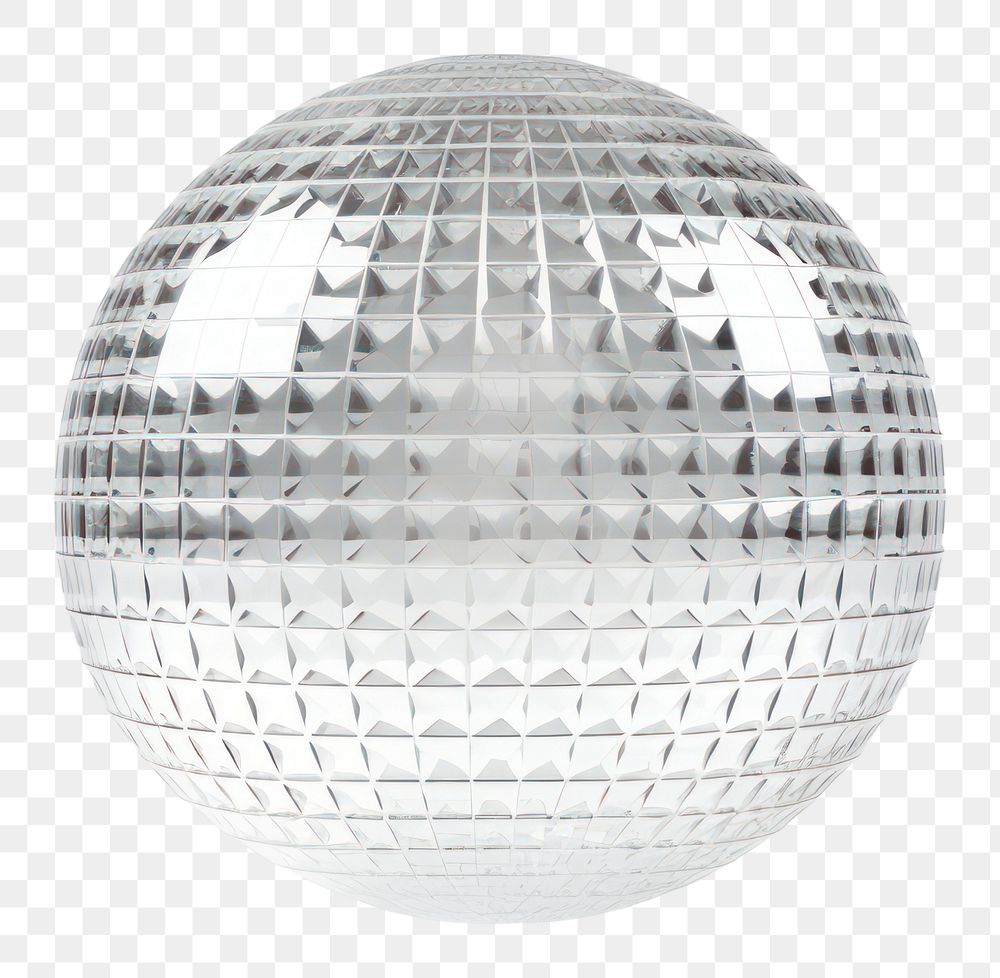 PNG Hand Blown Glass disco ball shape sphere glass white background.
