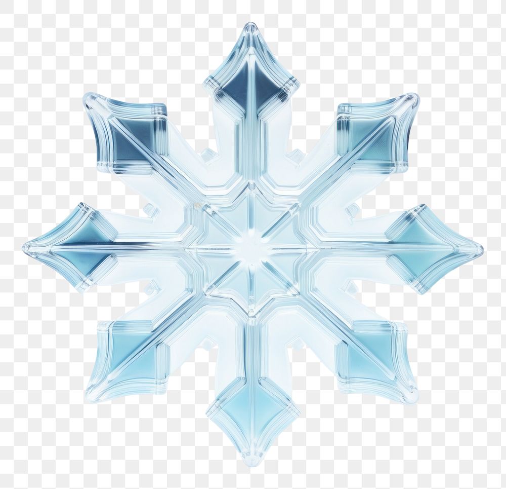 PNG Hand Blown Glass snowflake shape white christmas freezing.