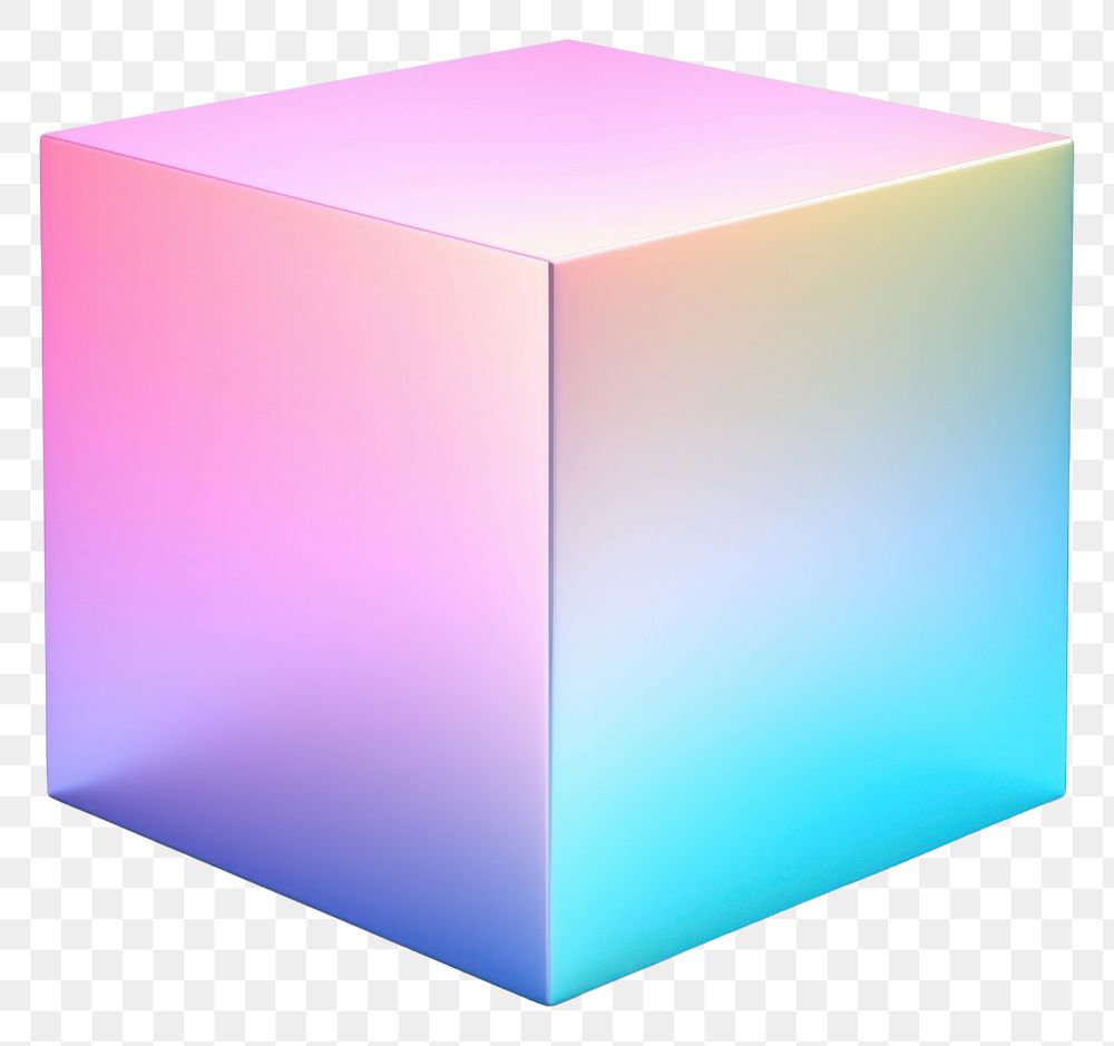 PNG Iridescent cuboid white background rectangle abstract.