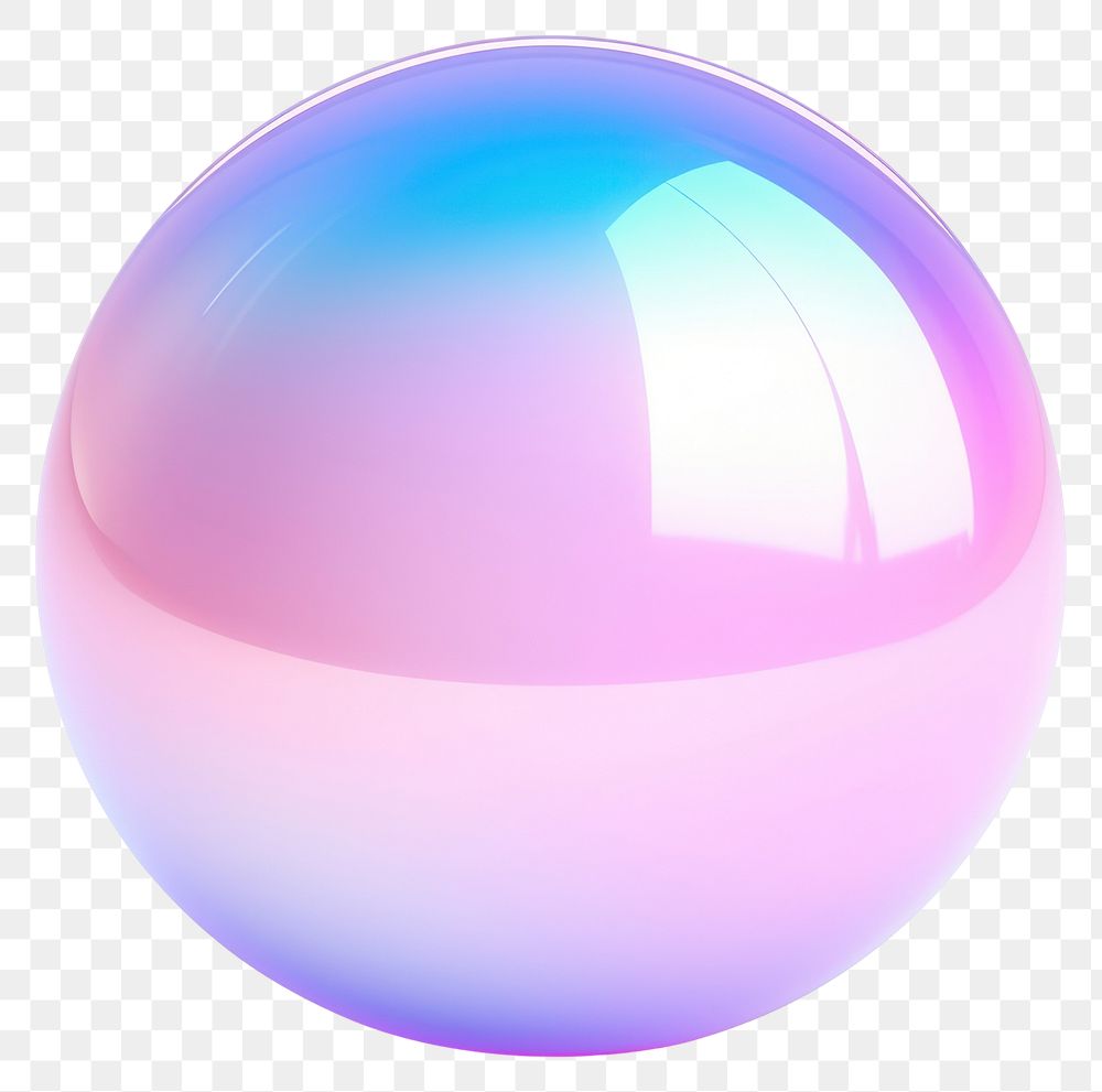 PNG Iridescent sphere white background refraction fragility.