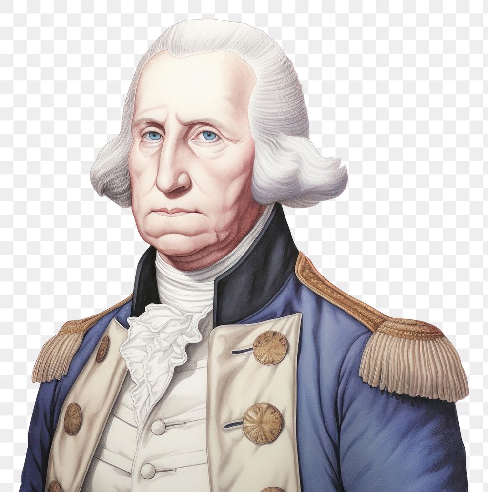PNG  George washington portrait sketch adult. AI generated Image by rawpixel.