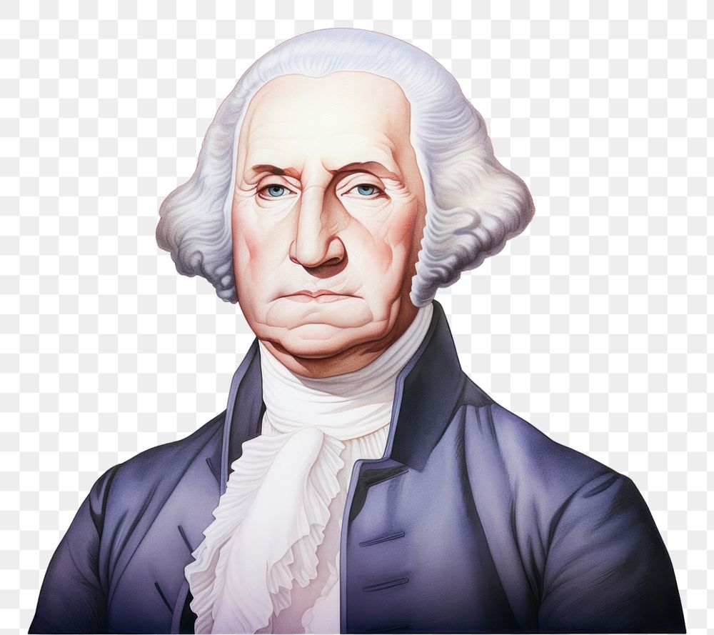 PNG  George washington portrait sketch adult. AI generated Image by rawpixel.