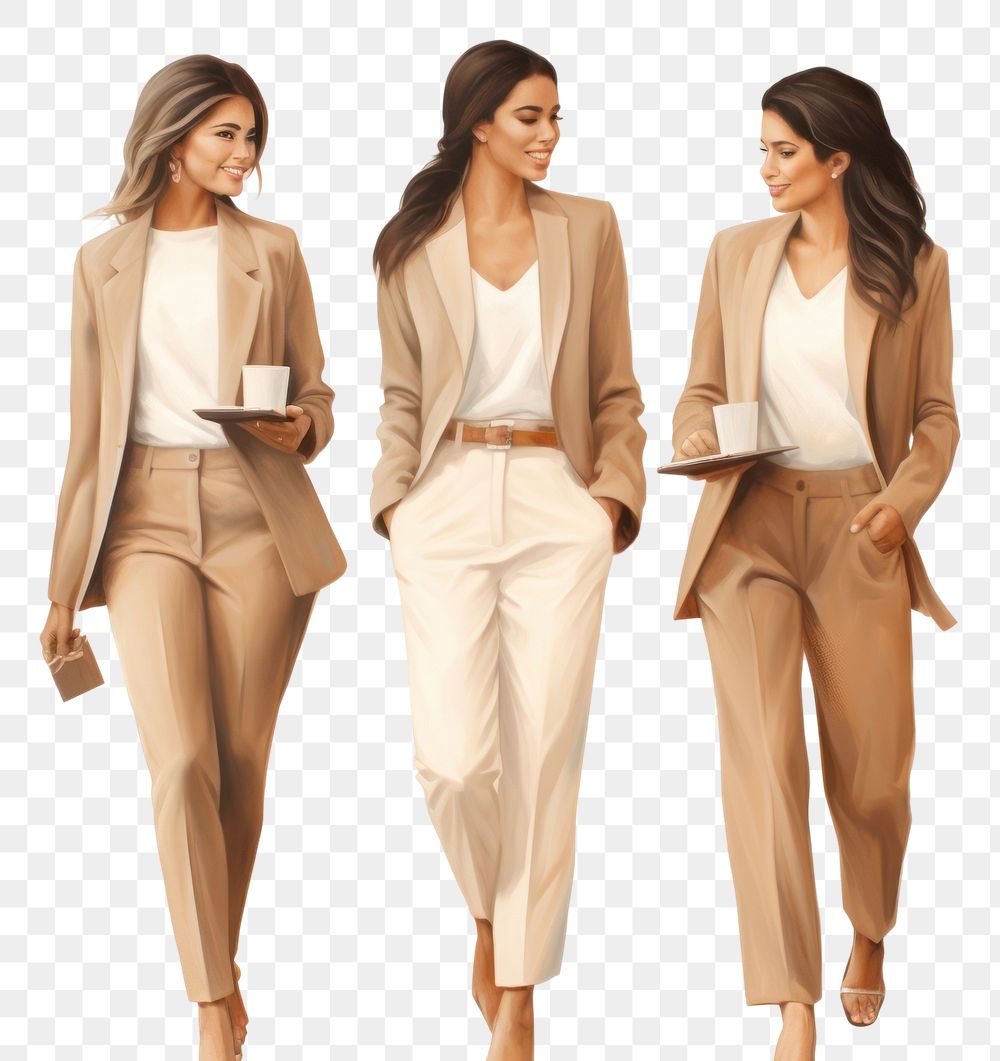 PNG Business fashion women coat togetherness.