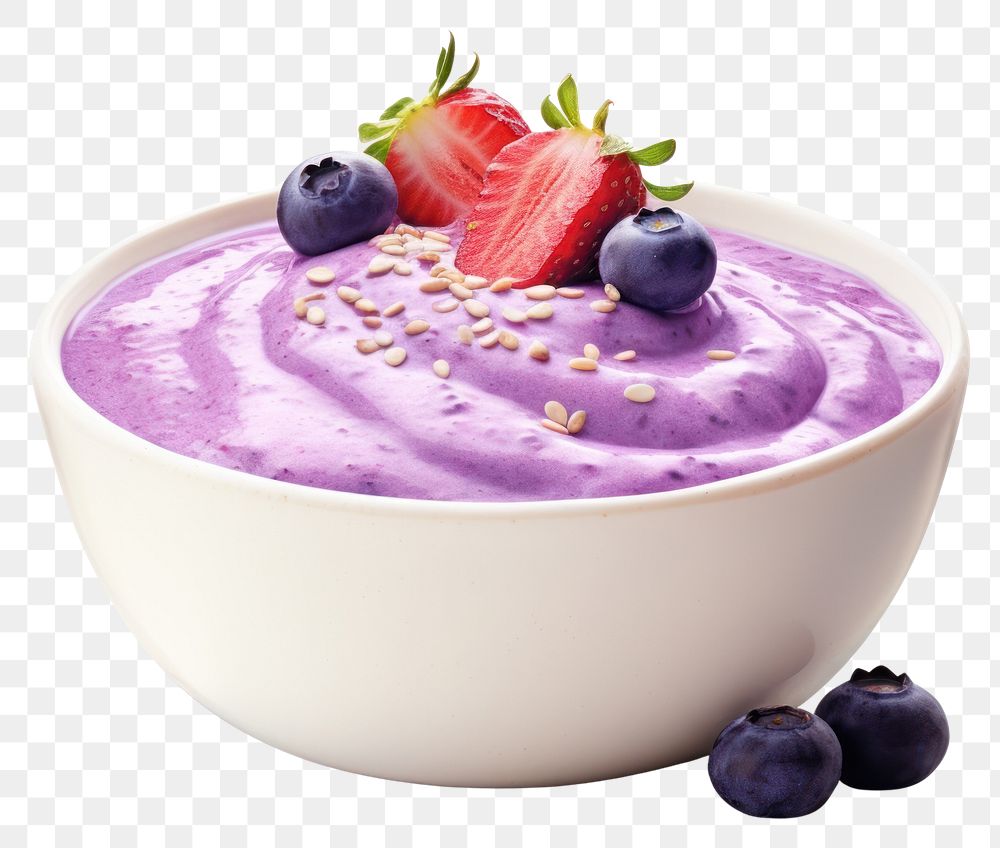 PNG  Acai bowl blueberry dessert fruit.