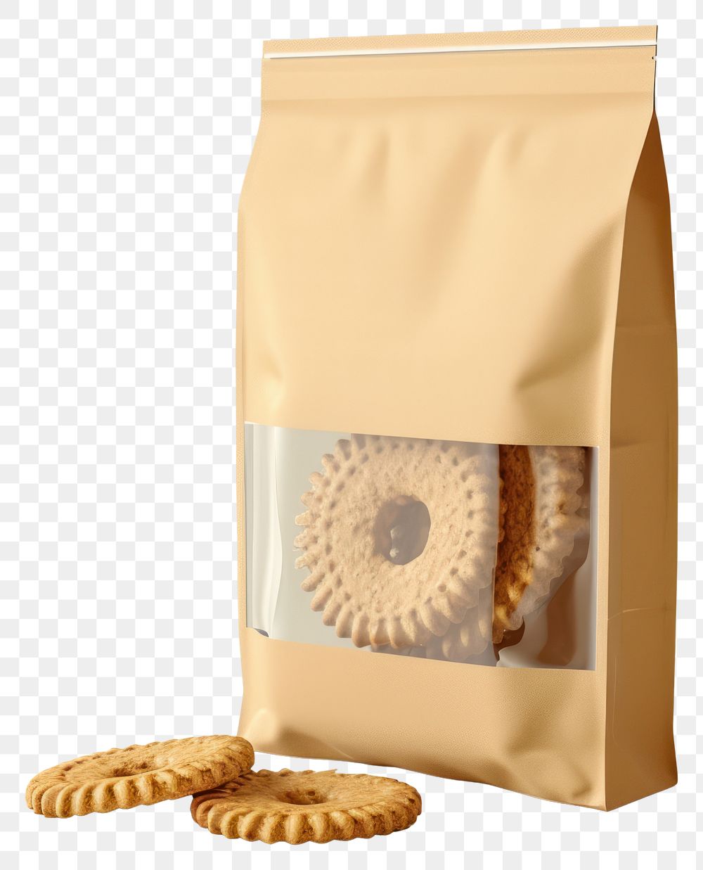 PNG Paper bag packaging cookie food confectionery.