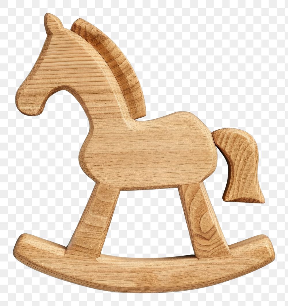 PNG Wooden rocking horse mockup representation simplicity furniture.