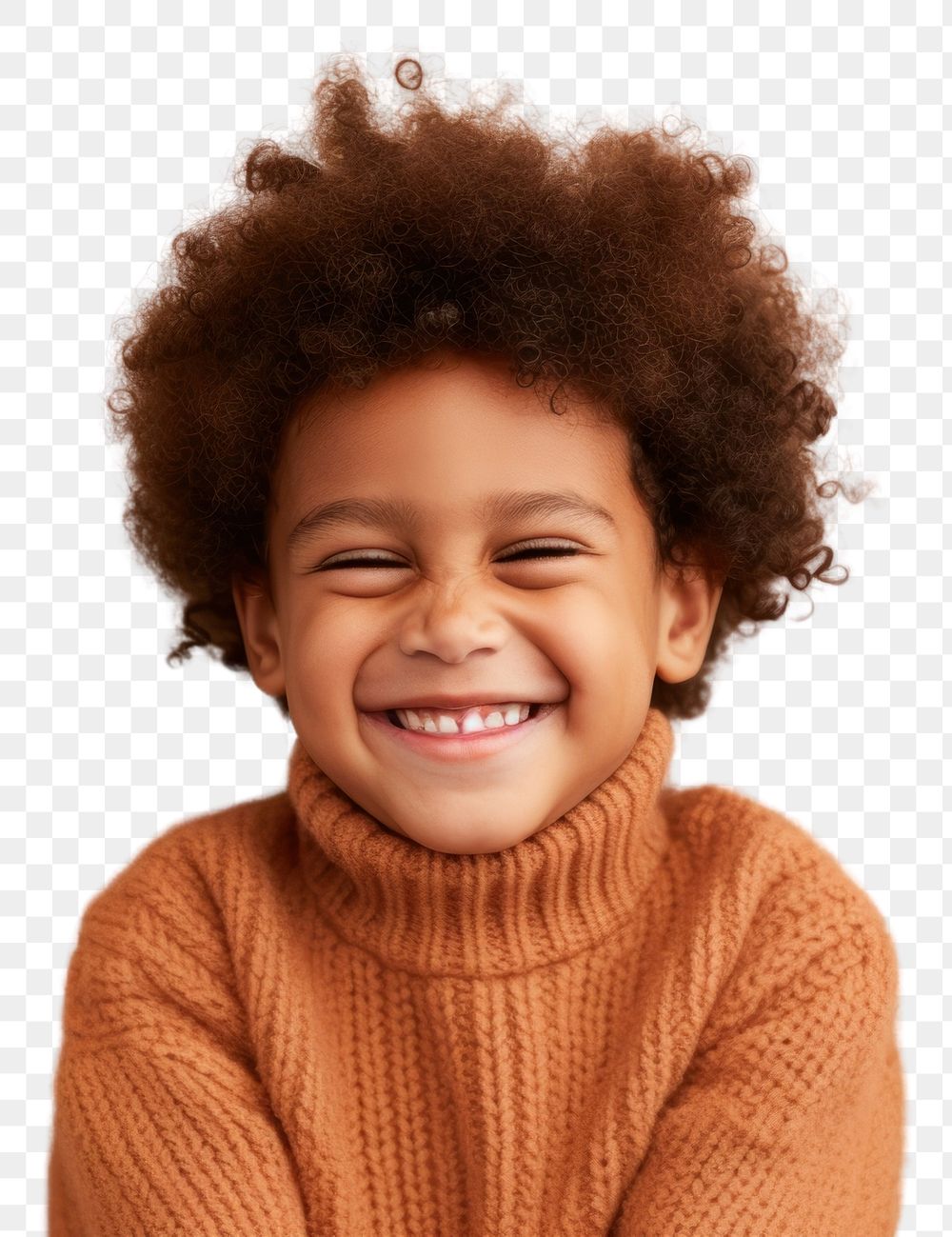 PNG  Black kid in sweater smiling laughing smile happy. AI generated Image by rawpixel.