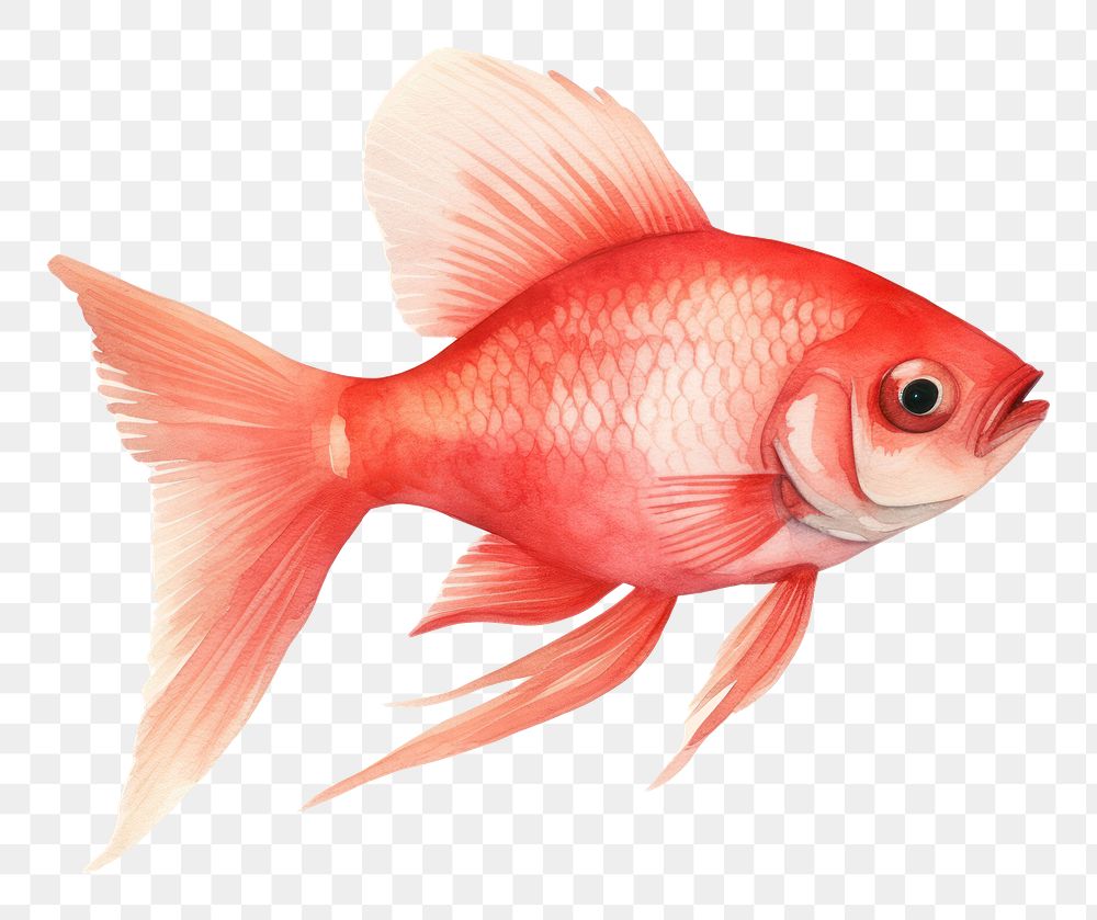 PNG Fish goldfish animal white background. AI generated Image by rawpixel.