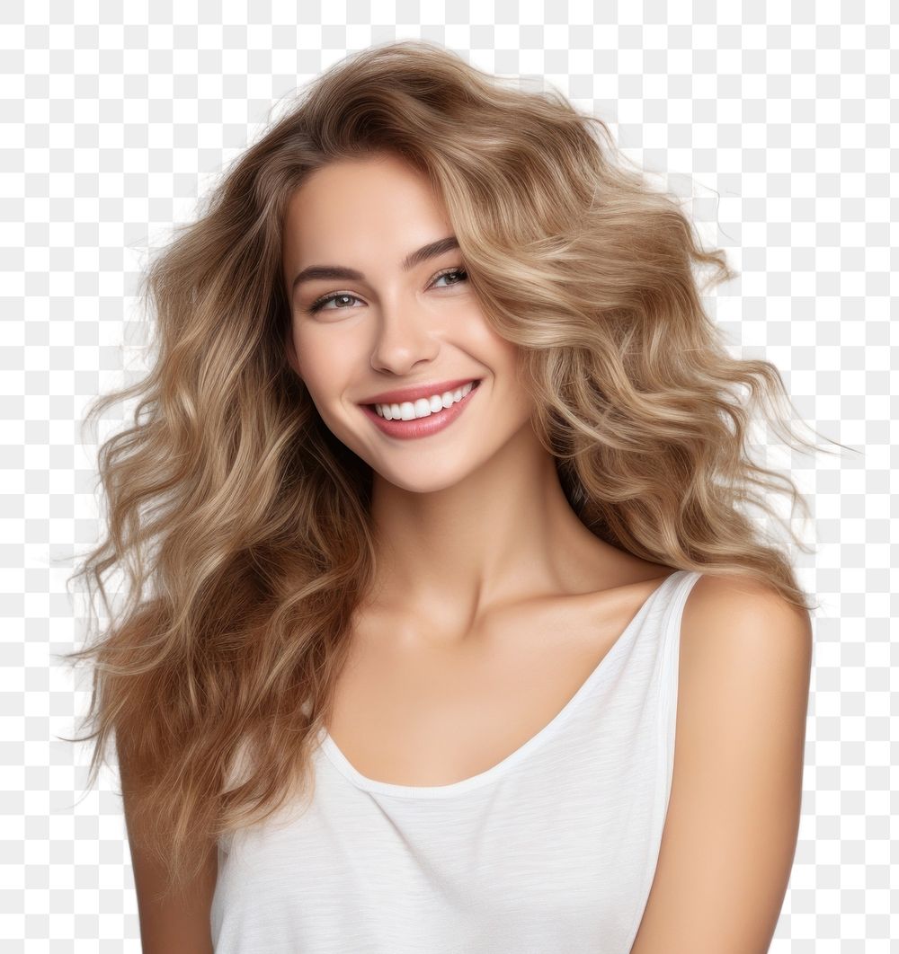 PNG  Female portrait smiling adult. AI generated Image by rawpixel.
