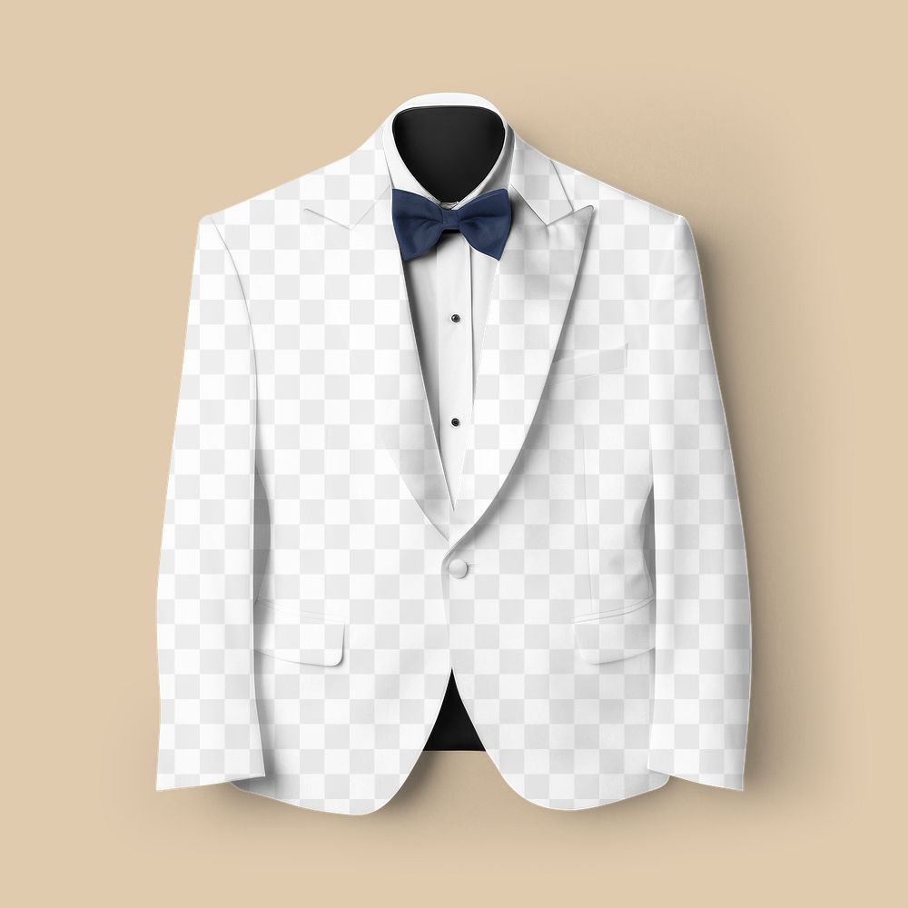 Tuxedo png mockup, transparent design