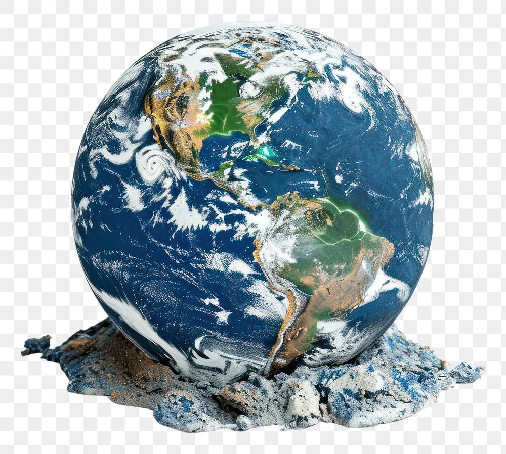 PNG  Melting earth outdoors planet globe.