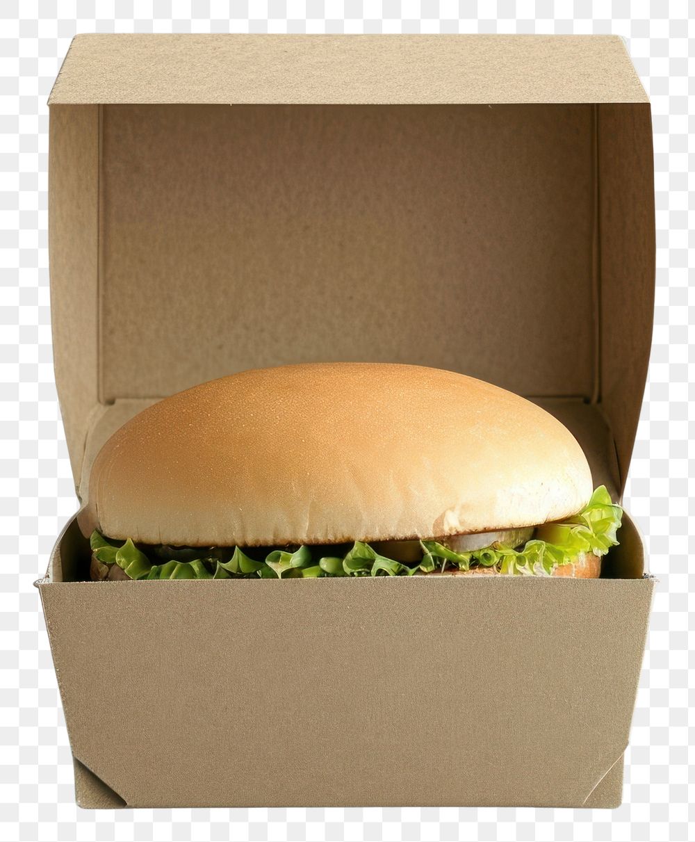 PNG Burger box mockup burger food hamburger.