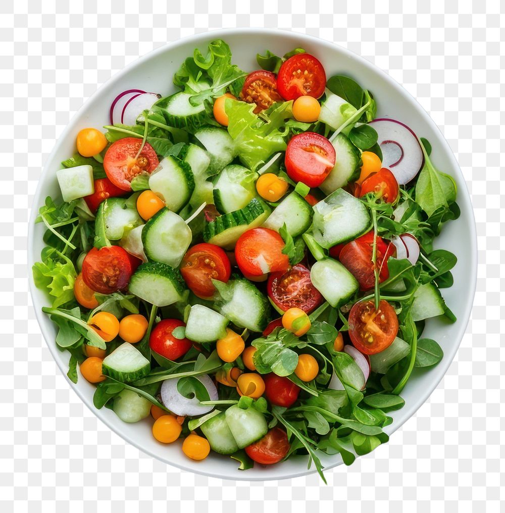 PNG  Healthy salad food plate mozzarella. AI generated Image by rawpixel.