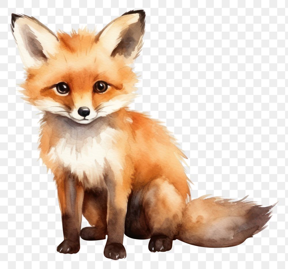 PNG Cute fox wildlife animal mammal. AI generated Image by rawpixel.