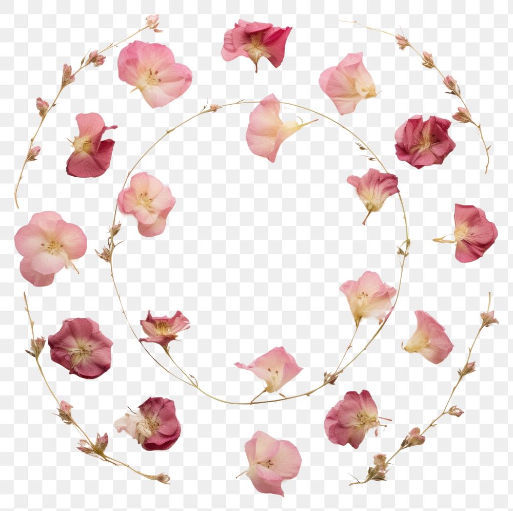 PNG Real pressed rose flowers necklace jewelry circle. AI generated Image by rawpixel.