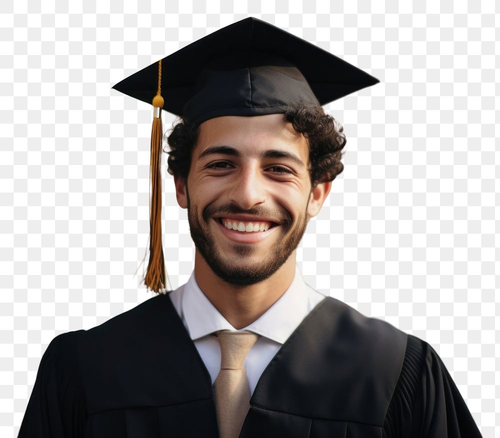 PNG  Middle eastern boy graduation portrait student. AI generated Image by rawpixel.