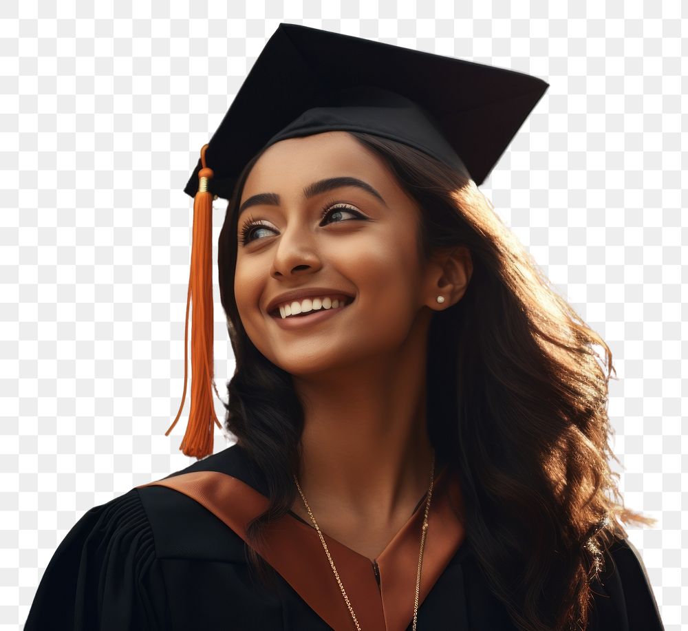 PNG  Indian woman graduation portrait student