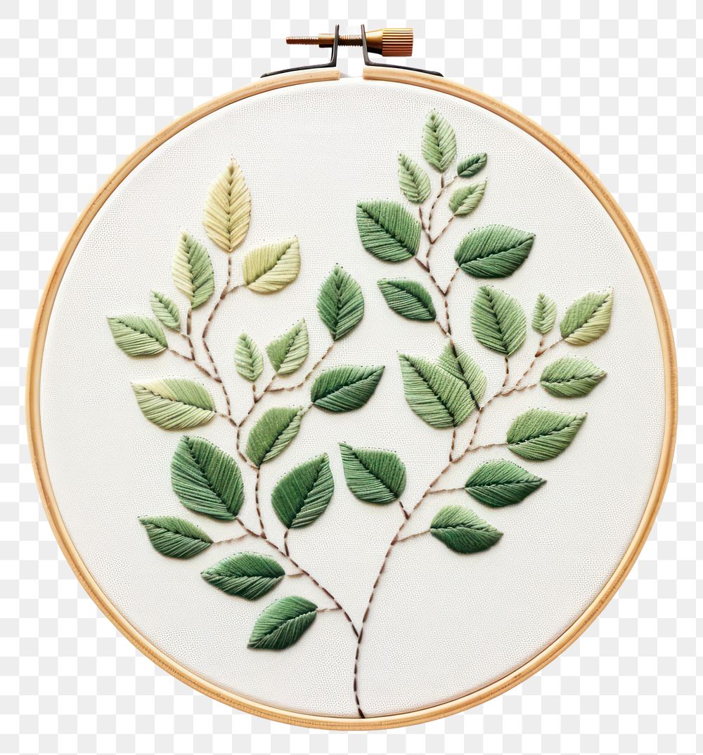 PNG Leave plant embroidery pattern creativity.