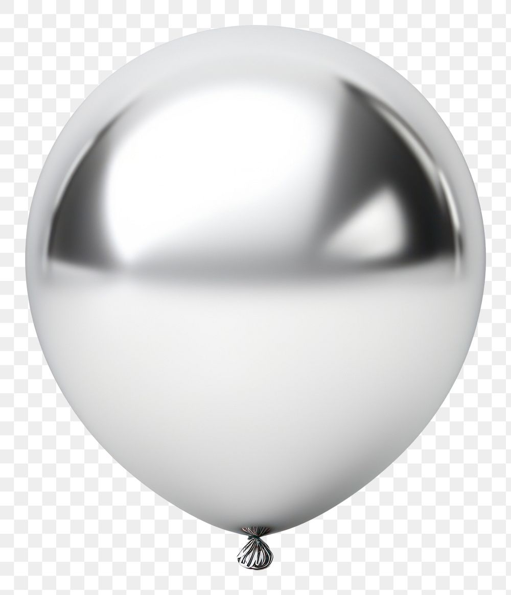 PNG Balloon Chrome material balloon sphere white.