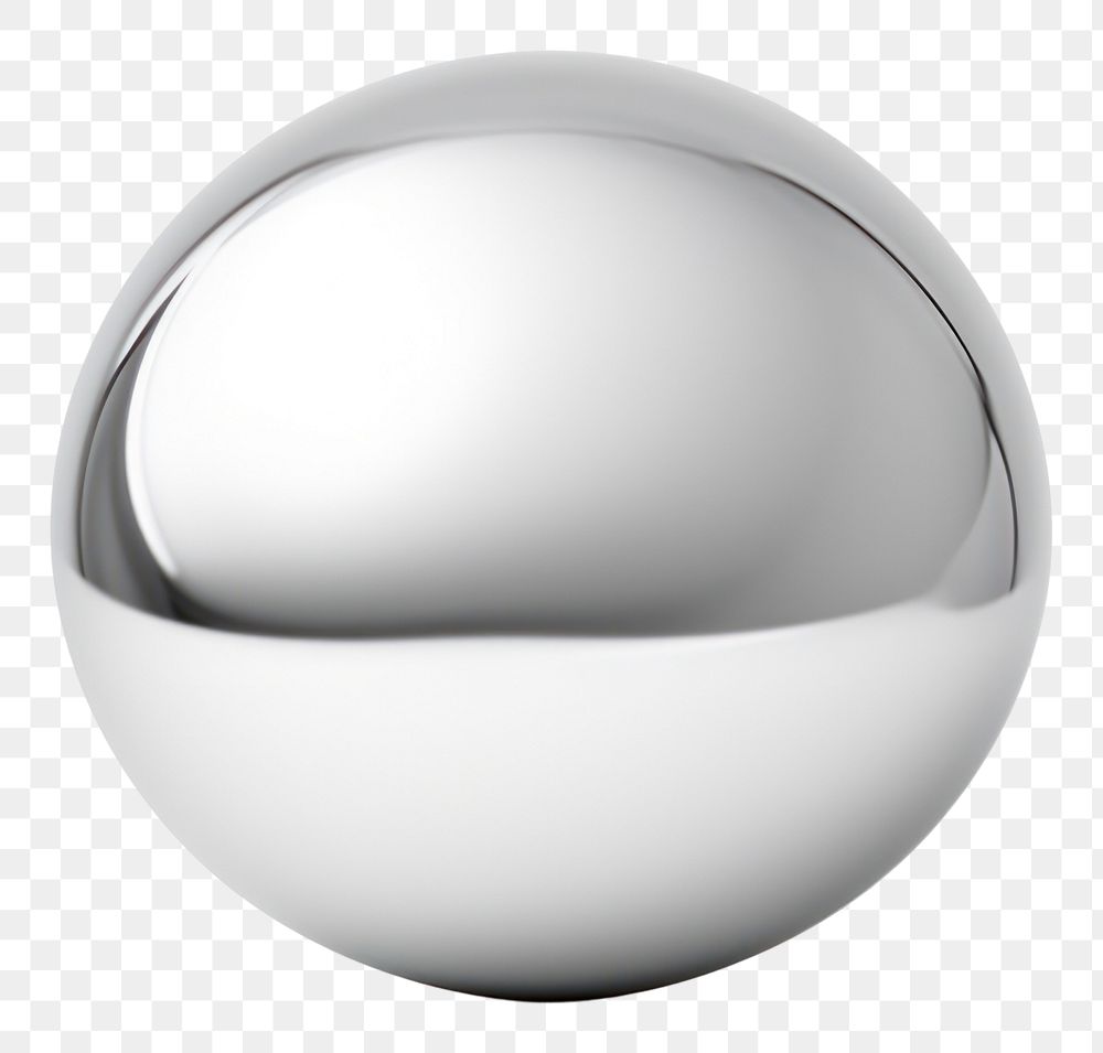 PNG Balloon Chrome material sphere ball white background.