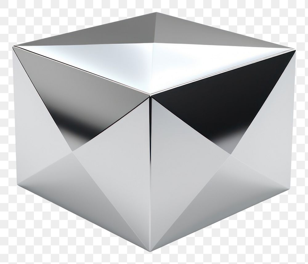 PNG Geometric shape Chrome material white background simplicity rectangle.