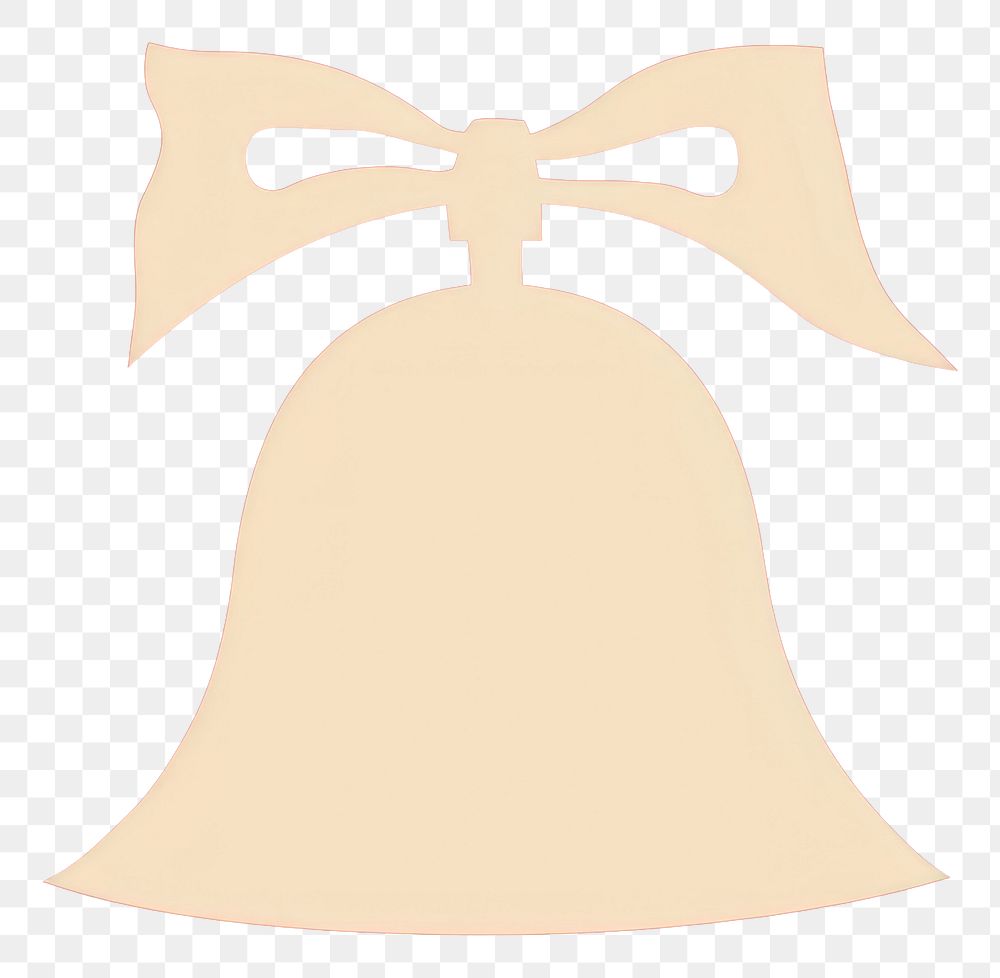 PNG  Bell with ribbon icon celebration christmas symbol.