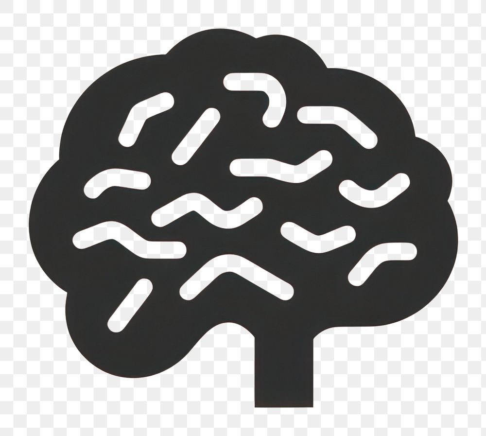 PNG  Brain icon drawing stencil circle.