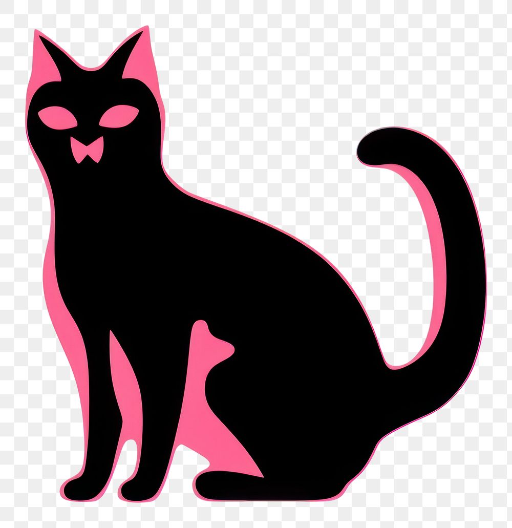 PNG Cat animal mammal pink.